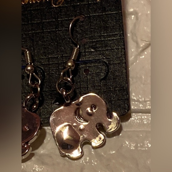 Elephant Pendant Drop Dangle Earrings Elephant Jewelry For Women‎ Girls - Picture 2 of 6